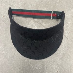 Gucci Black Monogram Visor
